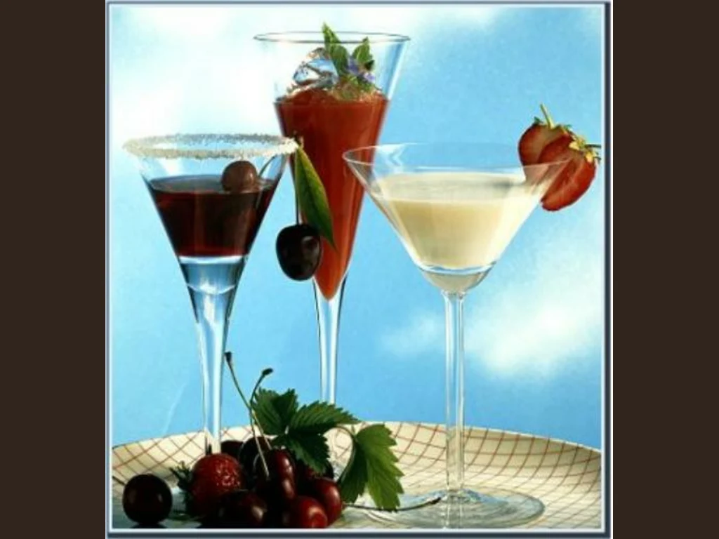 Поздрав с коктейли с плодове