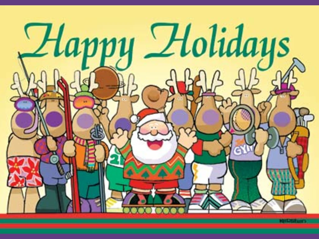 Забавна Коледна Картичка-щастливи празници!