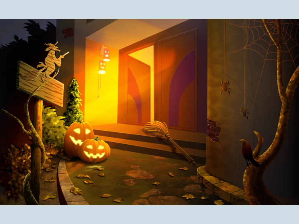 Картичка Хелоуин дом!