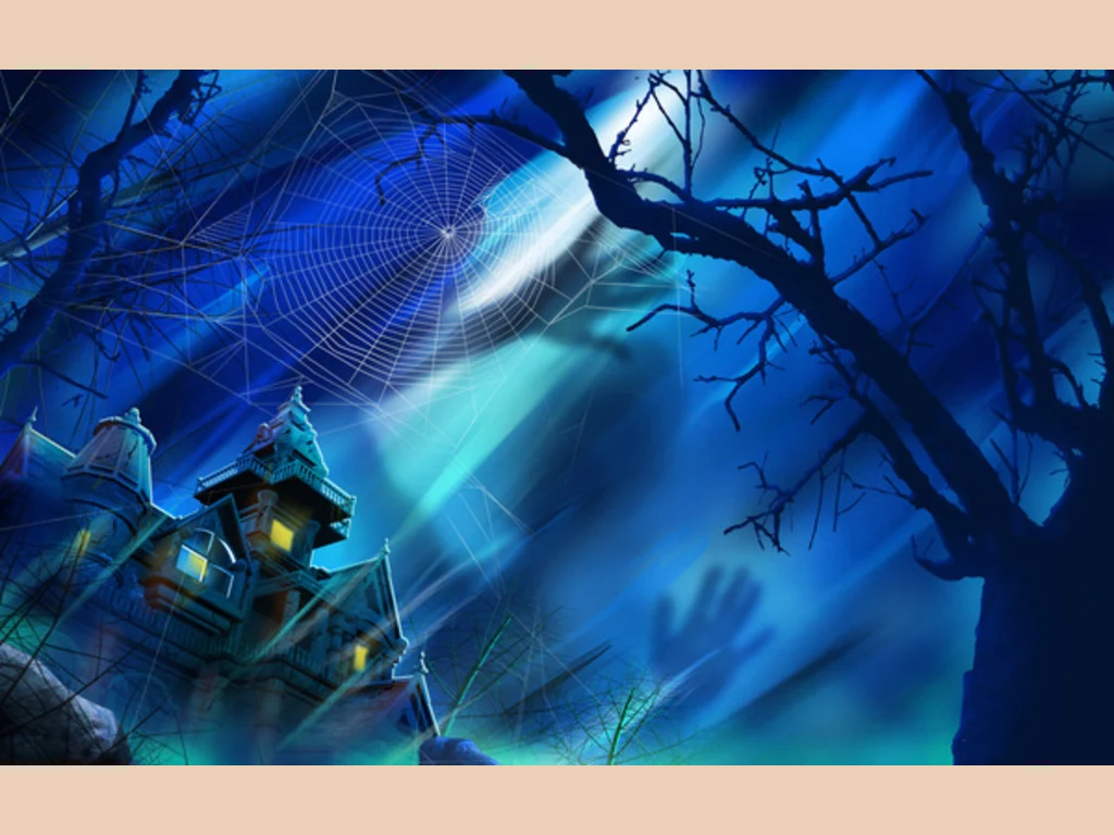 Картичка  зловеща паяжина!