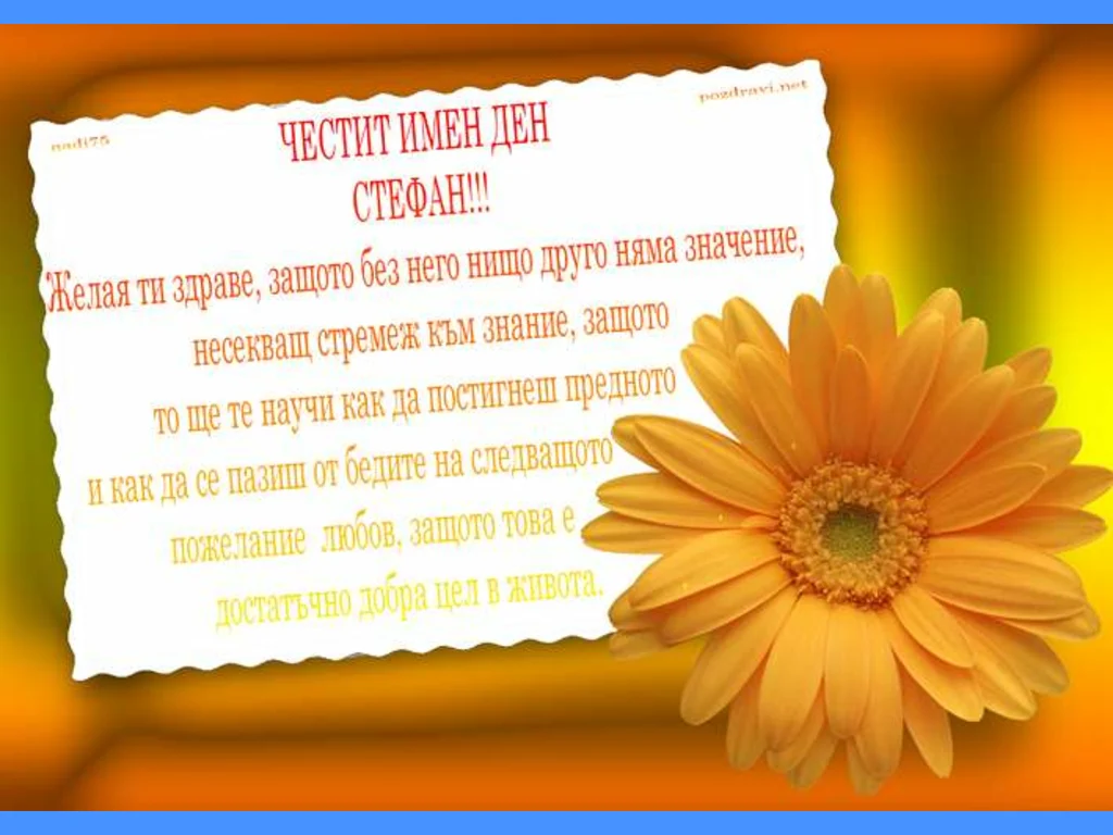 ЧЕСТИТ ИМЕН ДЕН СТЕФАН!!!
