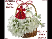 Кошница с кокичета и мартеничка!