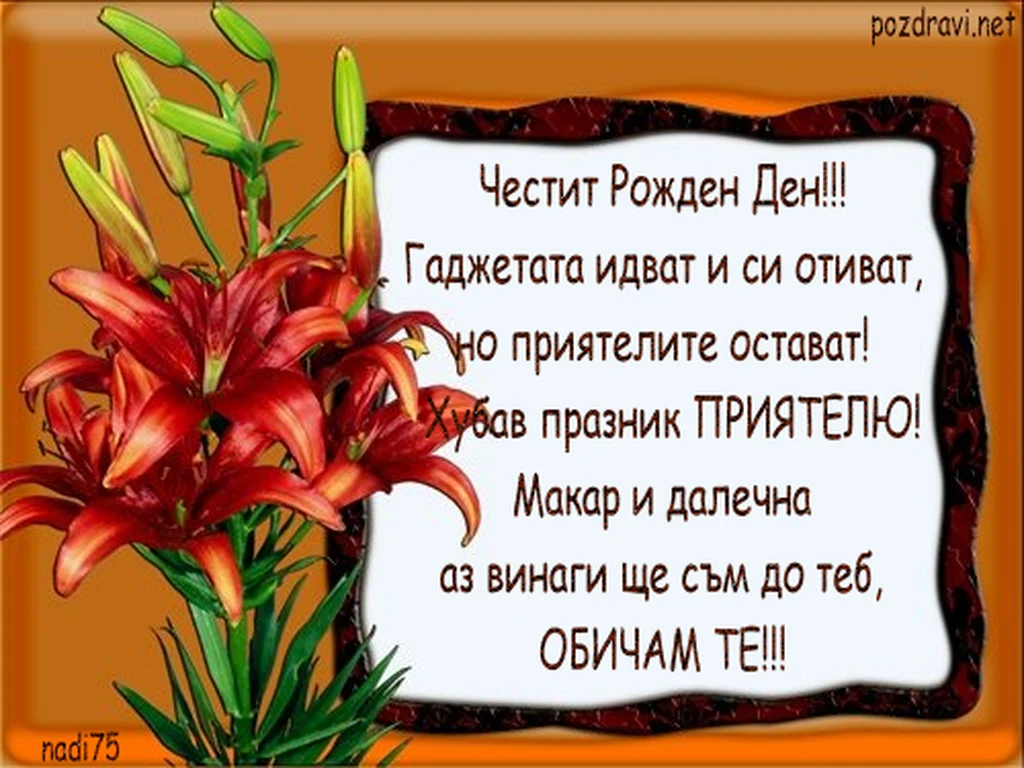 Честит Рожден Ден ПРИЯТЕЛЮ!!