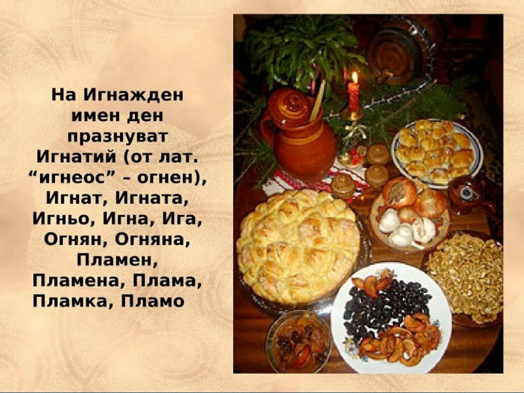 Игнажден - именници