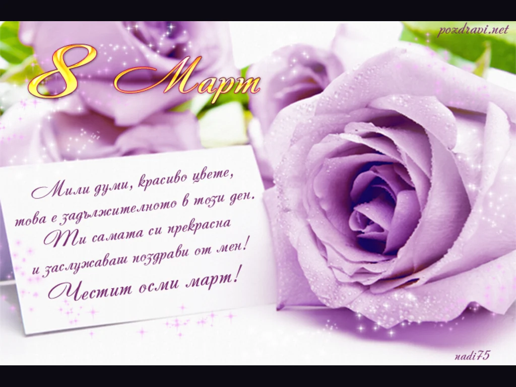 осми март с роза