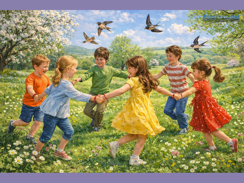 Деца с мартеници