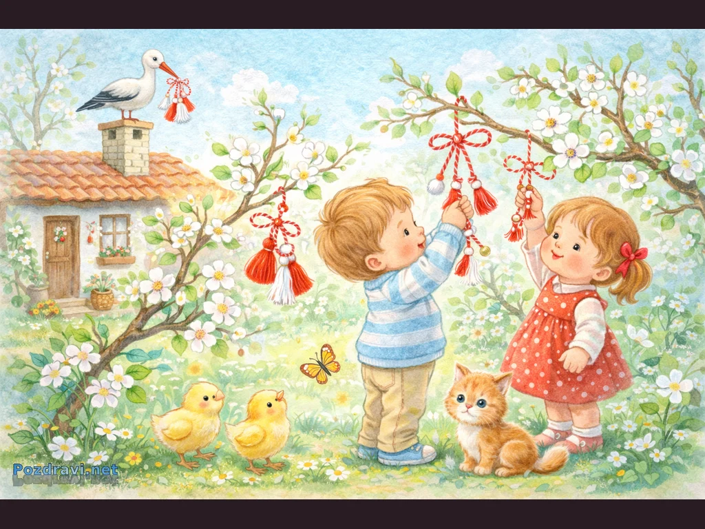 Първи март в уютен селски двор