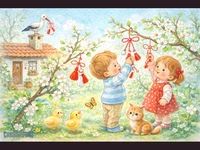 Първи март в уютен селски двор