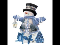 Коледна анимирана картичка! Снежко!