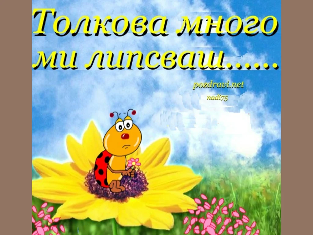 Липсваш ми ...