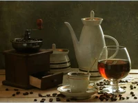 Наздравица кафе с коняк!