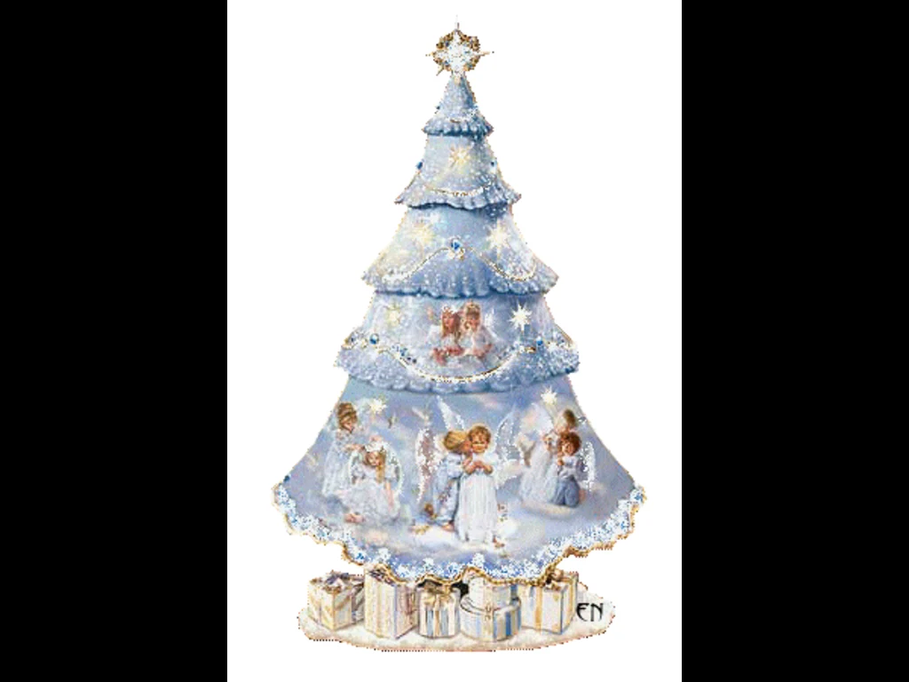 Коледна анимирана картичка-Новогодишни Ангелчета!