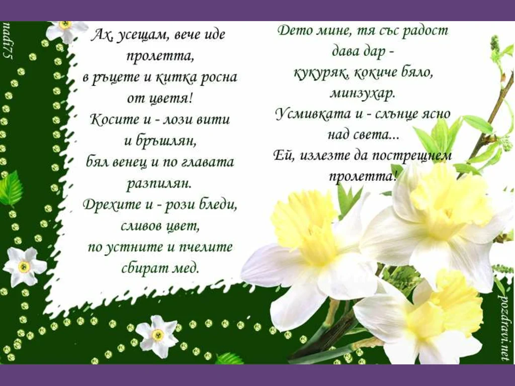 Честита първа пролет!