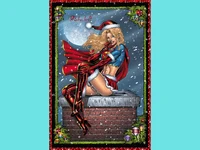 Коледна анимирана картичка!Радостно посрещане на Новата Година!