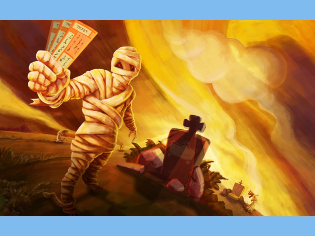 Картичка възкръснали надигащи се ръце от отвъдното!