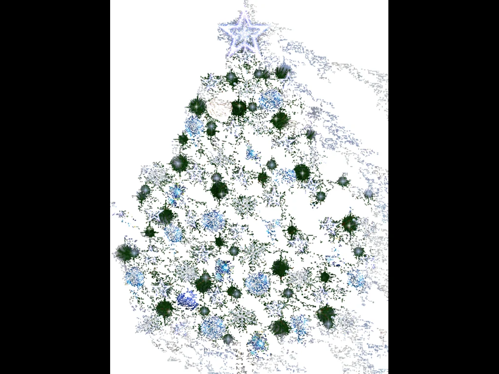 Коледна анимирана картичка-светеща елха!