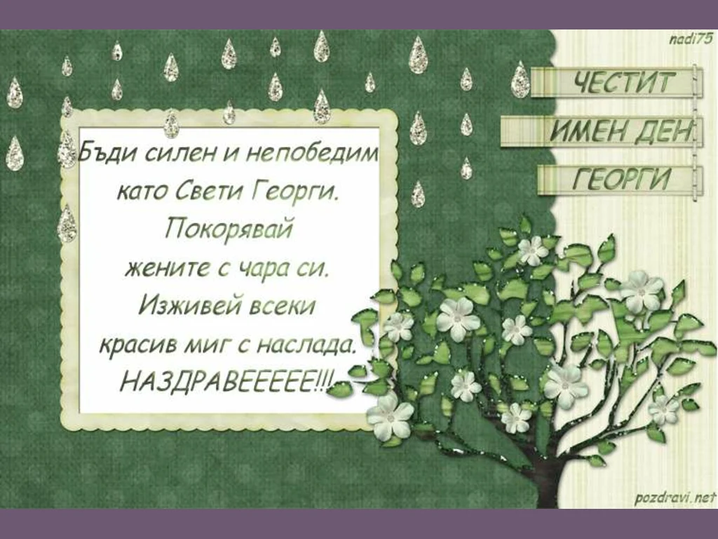 ЧЕСТИТ ИМЕН ДЕН ГЕОРГИ!!!