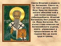 Биография на свети Игнатий.