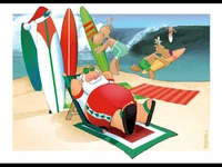 Забавна Коледна Картичка-сърф на Коледа!