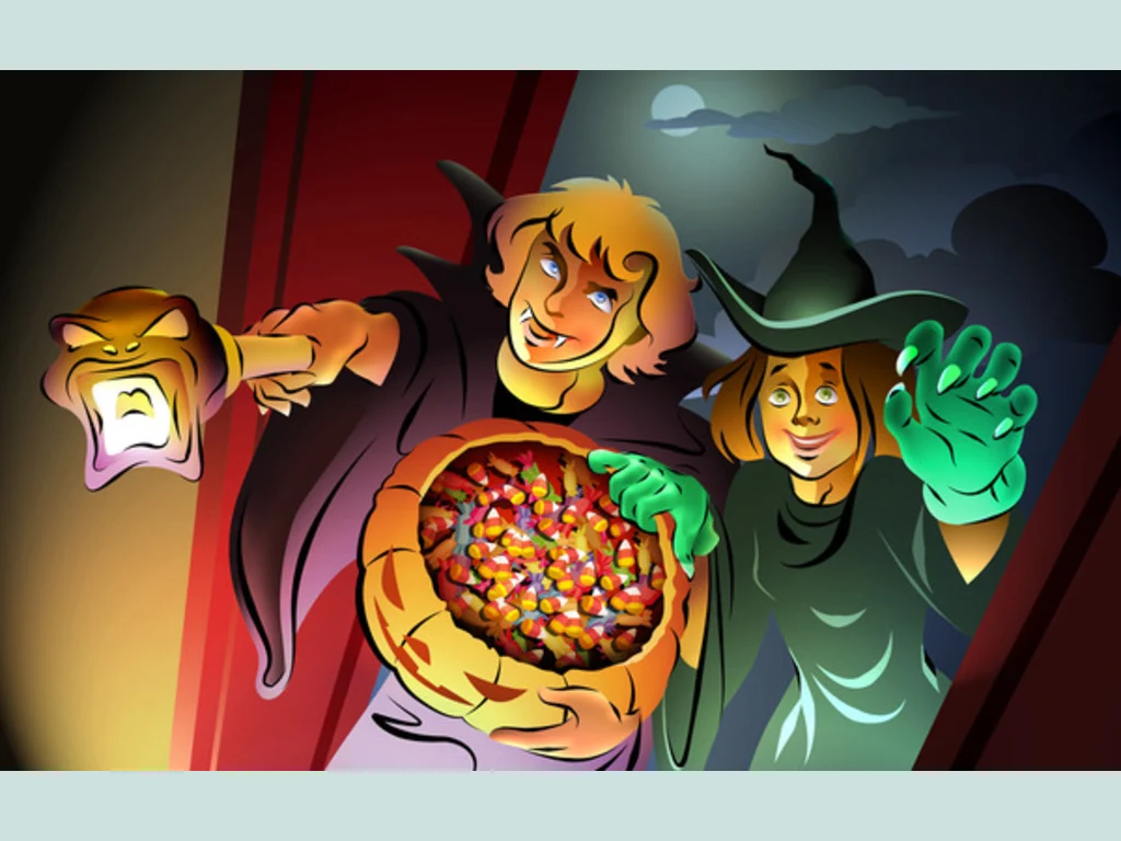 Картичка карнавал маски танци Хелоуин!